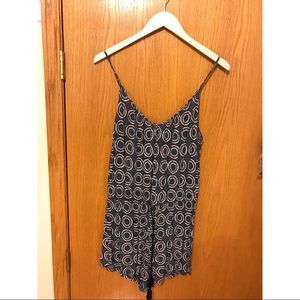H&M Navy Blue Circle Boho Romper